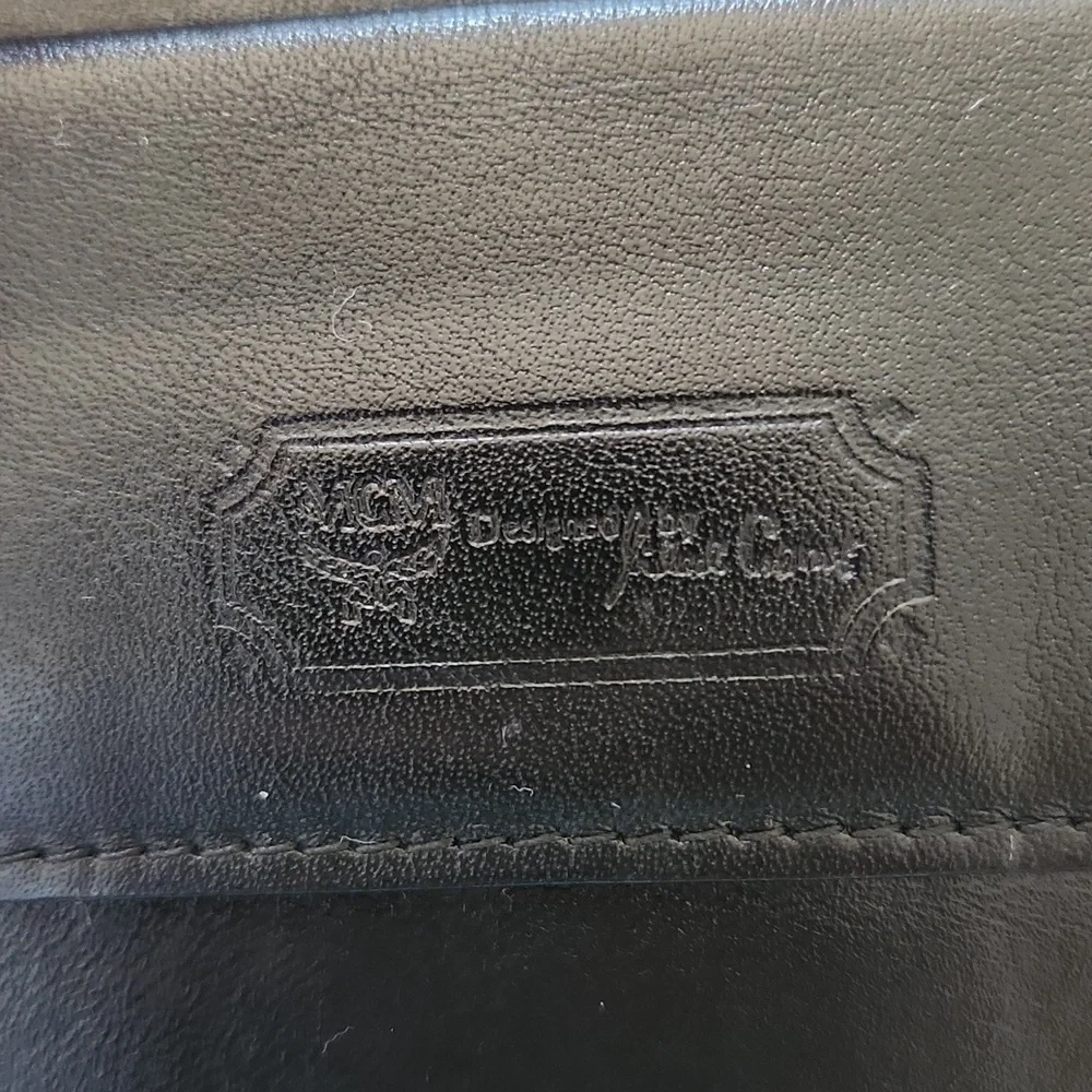 MCM Trifold Quilted Black Leather Wallet - Picture 6 of 11